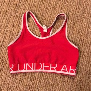 red under armour sports bra